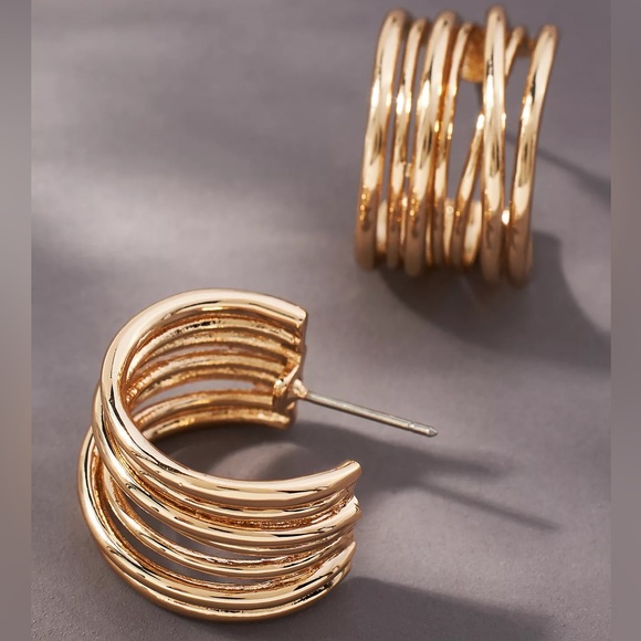 Anthropologie Jewelry - NWT Layered Hoop Earrings By Anthropologie